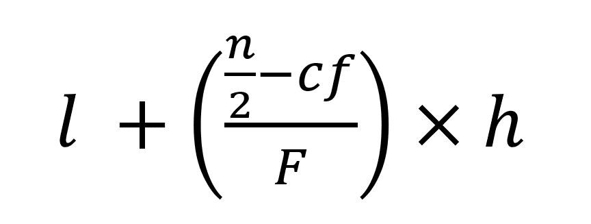 Median Formula Class 10th