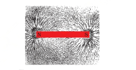 Iron Filings Test around a Bar Magnet