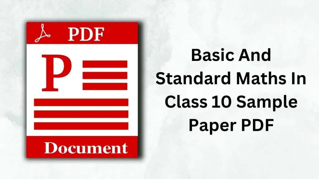 Basic And Standard Maths In Class 10 Sample Paper PDF