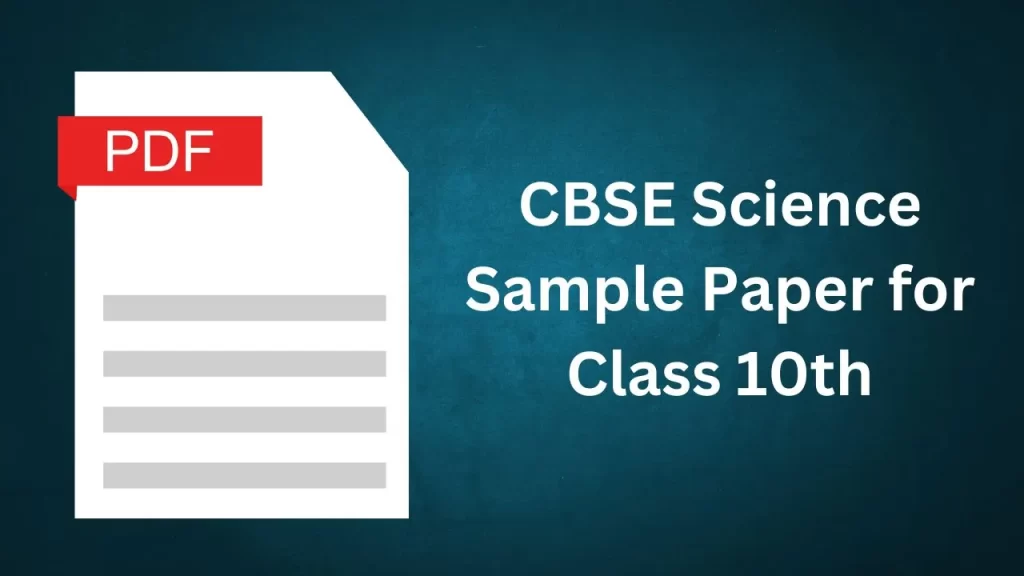 CBSE Class 10 Science Sample Question Paper 2018