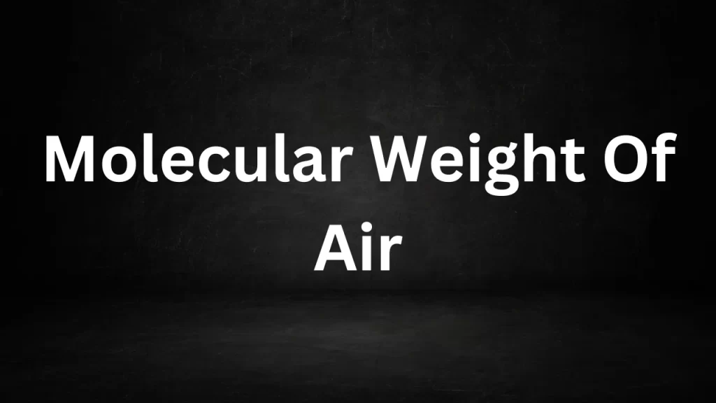 molecular weight of air